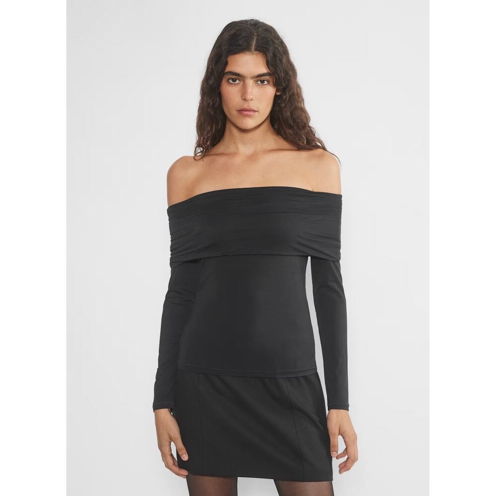 Aritzia Wilfred Carole Off-the-Shoulder Top Sz L 
